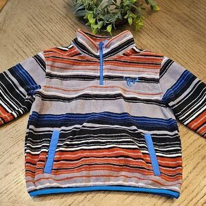 Striped Fleece Pullover Size M 7/8 Cowboy Hardware